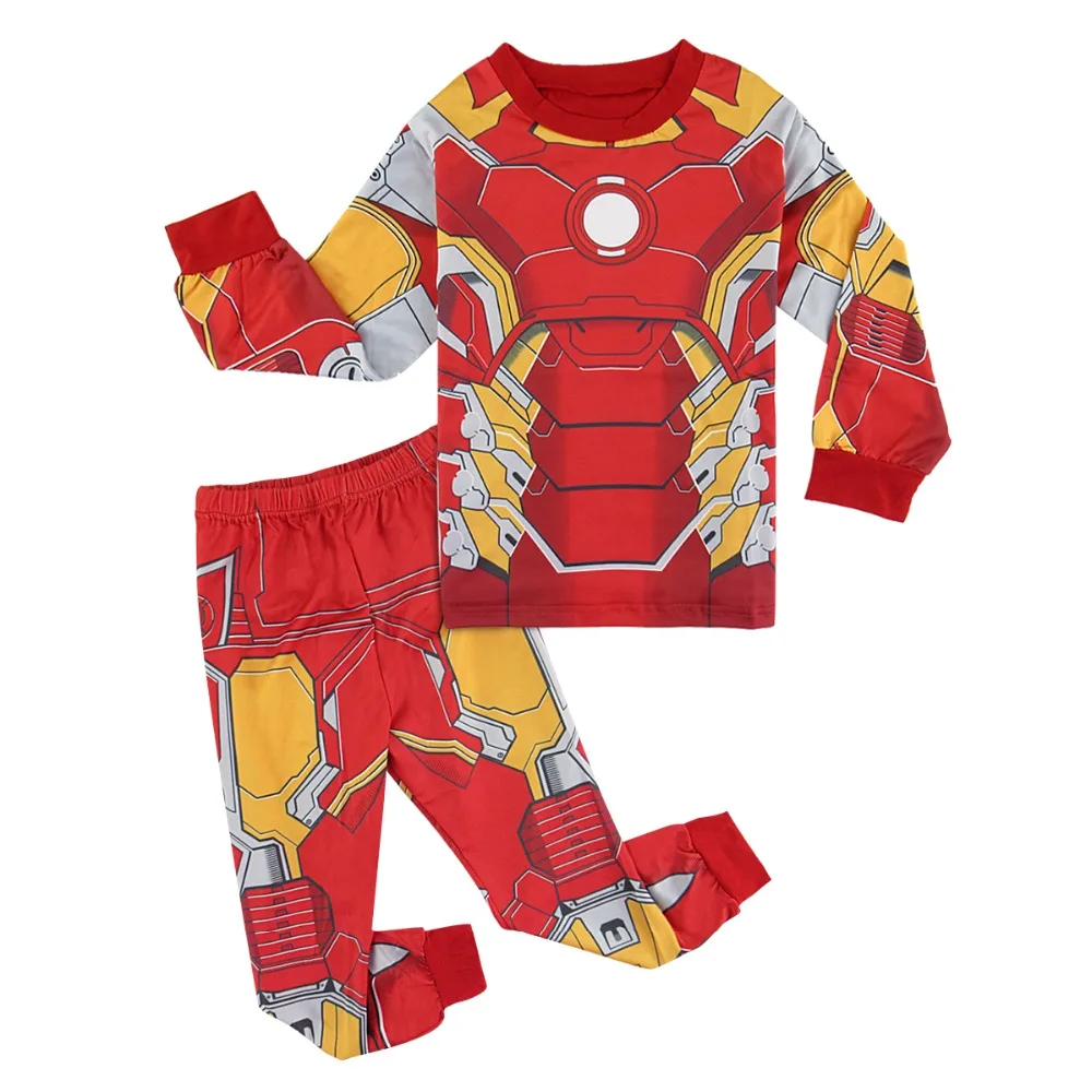 Новая модель, комплект одежды с супергероями, Железный человек, зимняя Пижама для мальчиков детская пижама, Забавный костюм детская одежда для сна для детей возрастом от 3 до 8 лет