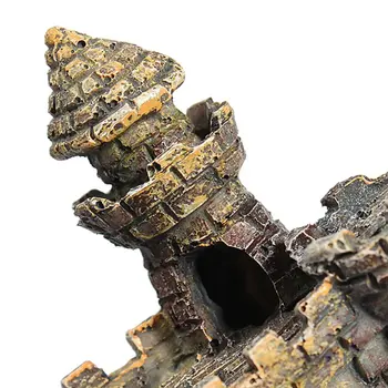 

Artificial Aquarium Fish Tank Ornament Castle Tower House Cave Craft DIY Decor