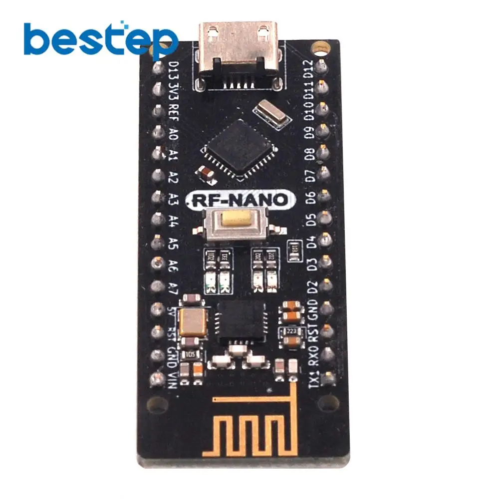 RF Nano для Arduino V3.0 микро USB наноплата ATmega328P QFN32 5 V 16 M CH340 интегрированная NRF24L01 + 2 4G