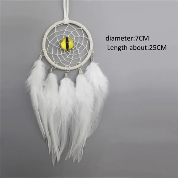 Nordic small dream catcher car dream catcher handmade dreamcatcher white moon dreamcatcher gift for girls for kids for women - Цвет: Бежево-белый