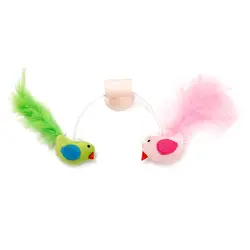 Игрушка для домашних животных присоска птица пластиковая Интерактивная забавная игрушка-прорезыватель дизайн перо