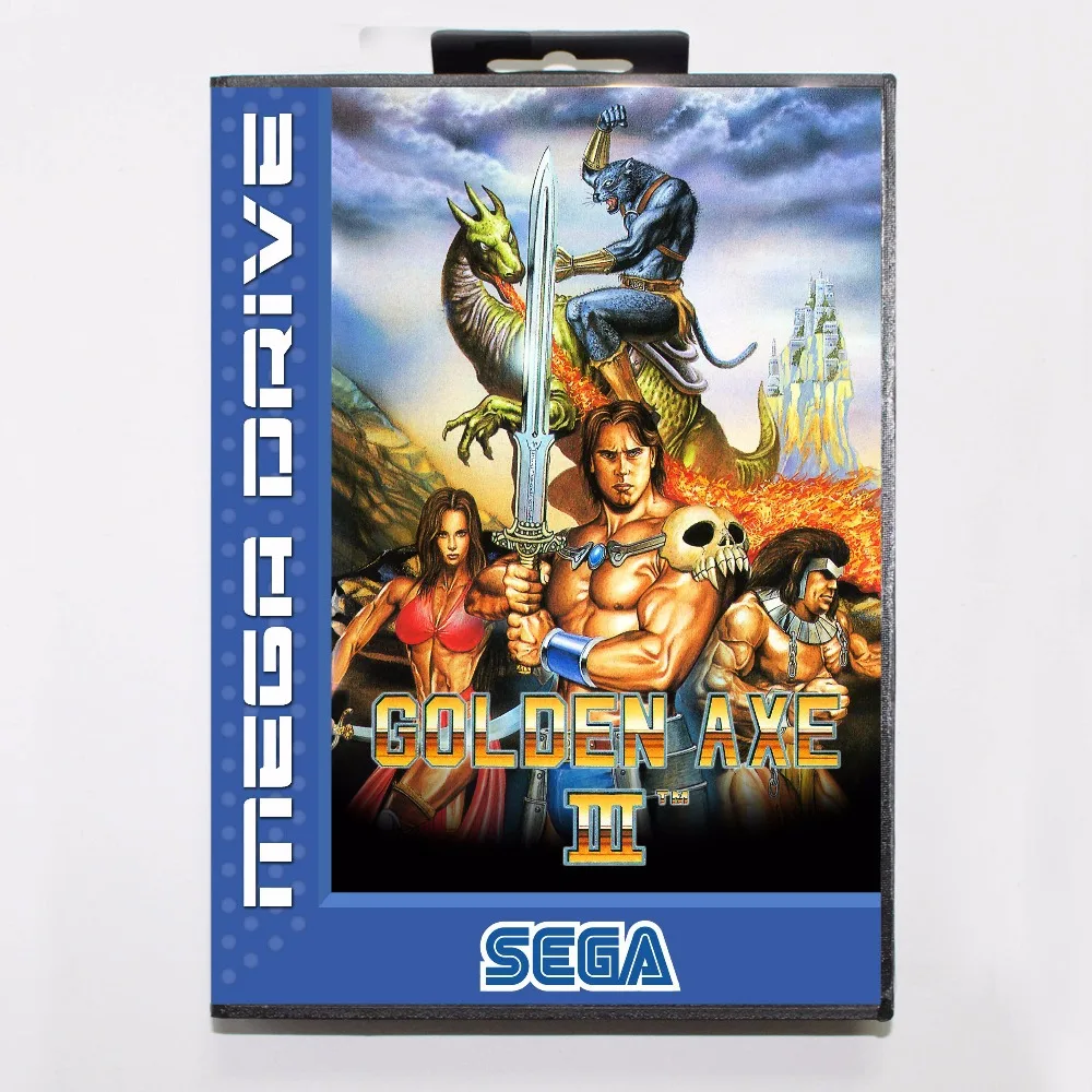 Игровой картридж Golden Axe III 16 бит игровая карта MD с розничной коробкой для Sega Mega Drive