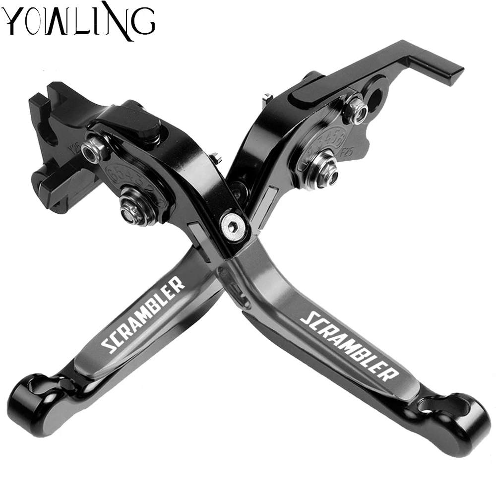 

Motorbike Brakes handle Adjustable Extendable Motorcycle Folding Brake Clutch Levers For ducati Scrambler Desert Sled 2017 2018