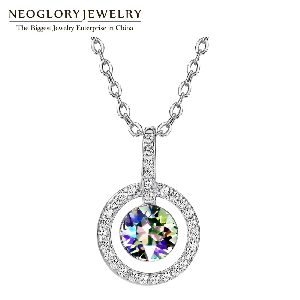 

Neoglory S925 Silver Crystal Rhinestone Long Chain Necklaces&Pendants For Women 2019 New Brand Gifts Jewelry