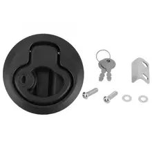 Boot Runde Flush Pull Verriegelung mit Schlüssel Marine Yacht Deck Hatch Tür Zubehör fenster lock restrictor(China)