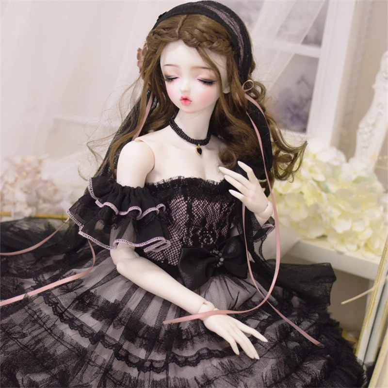 Одежда для кукол для 1/4 1/3 bjd, Одежда для кукол, черное платье для торта, красивые платья на заказ
