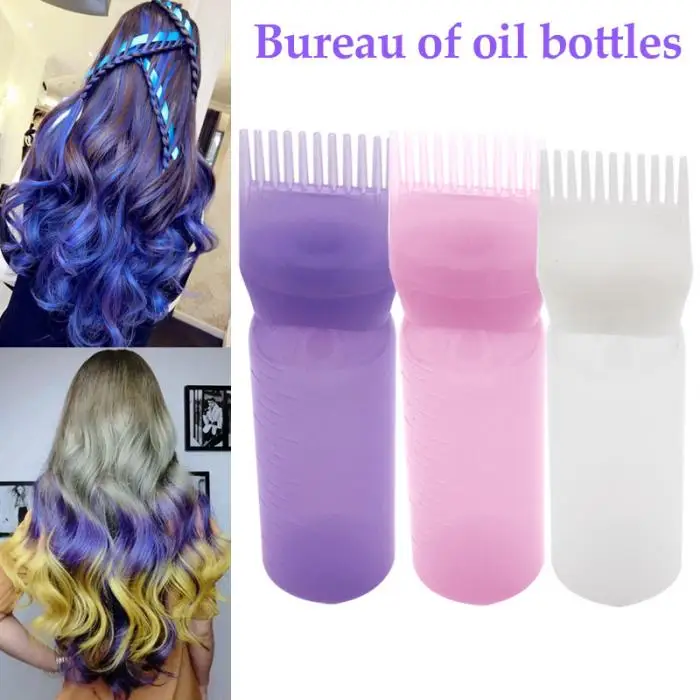 Разные цвета волос бутылка для краски аппликатор кисть дозирования салонное окрашивание волос бутылка для покраски Инструменты для