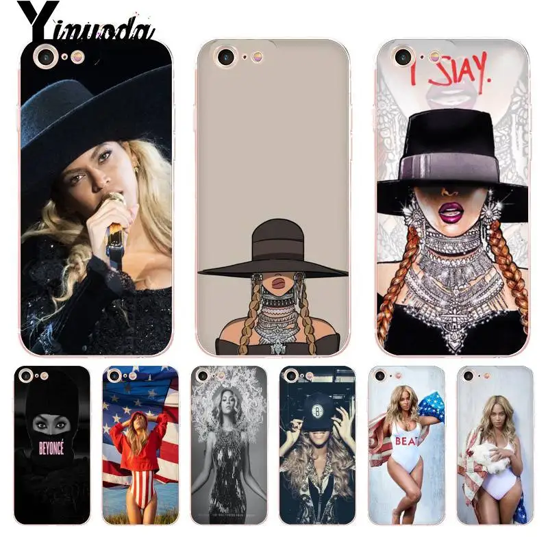 

Yinuoda For iPhone 7 6 X Case Beyonce costume formation i slay Transparent Phone Case for iPhone 8 7 6 6S Plus X 5 5S SE XR 4 4S
