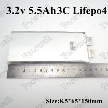 

8pcs lifepo4 battery 3.2v 5.5Ah / lifepo4 cell 20A high drain battery 5500mah for pack diy 24v battery batteria al litio 6ah