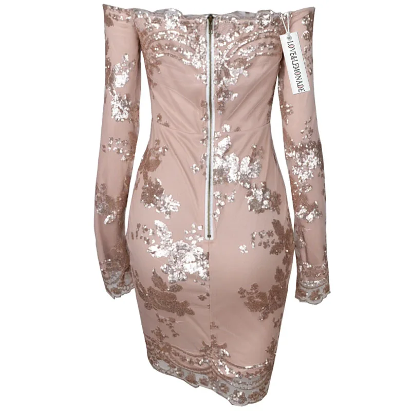 Love & Lemonade новинка. Вечерние платья без бретелек с золотыми блестками TB 8731|sequin party