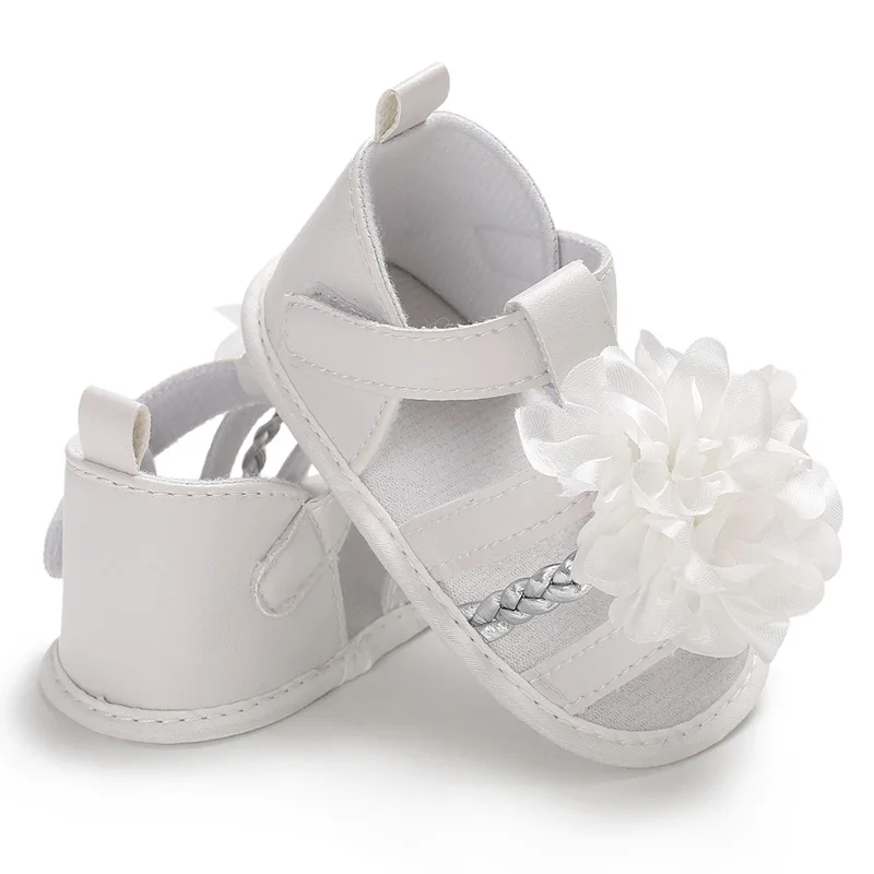 Милые Детские Девочки Цветок Prewalkers Летняя обувь детская кроватка Bebe новорожденная принцесса первые ходунки мягкая детская на подошве
