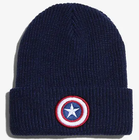

2016 Captain America Embroidery Beanie Men Winter Knit Warm Touca Caps Stretch Bonnet Femme Gorros Hip Hop Sports Hat Cap