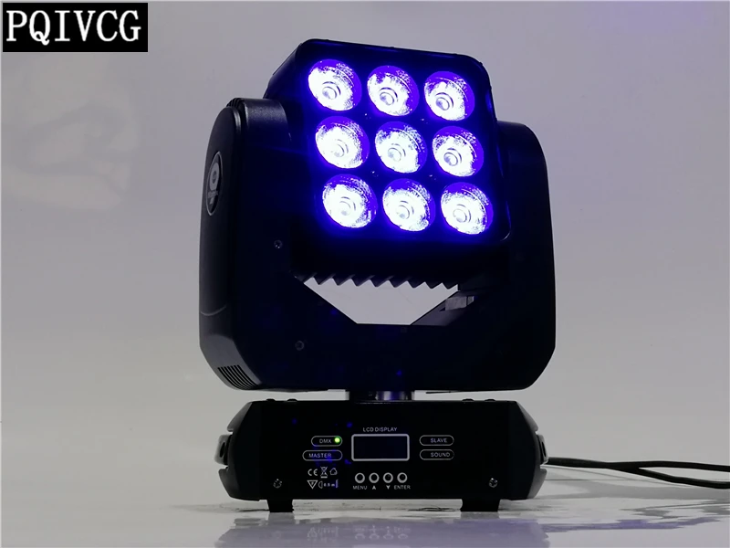 2 шт./9x12 Вт светодио дный матрица света кейс rgbw 4in1 dmx512 матрица moving головной свет профессиональной сцене осветительного оборудования