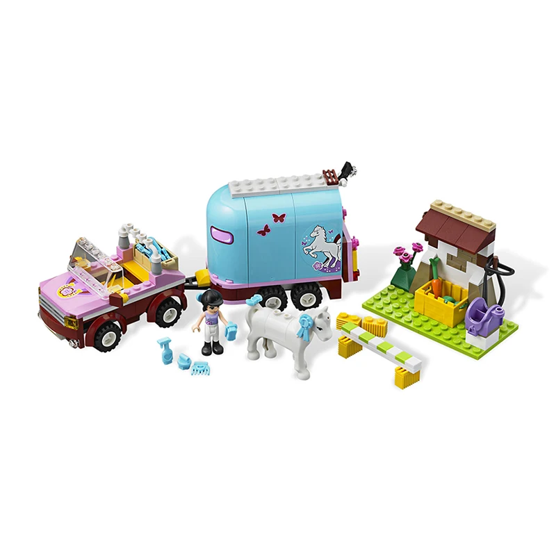 

Legoingly 3186 Horse Farm Girls Friends Emma's Trailer Building Brick Blocks Sets Toys Educational DIY Blocks dropshipping