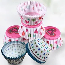 100 шт./лот стойкость к смазочным веществам бумажный стаканчик для кексов круглый красочный дизайн с кексом кексов форма для порционной выпечки DIY Кухня выпечка кекса инструменты