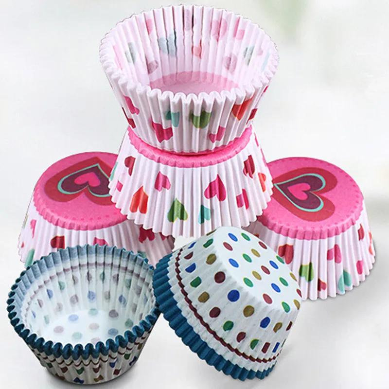 100pcs-lot-greaseproof-muffin-paper-cup-round-colorful-design-cupcake