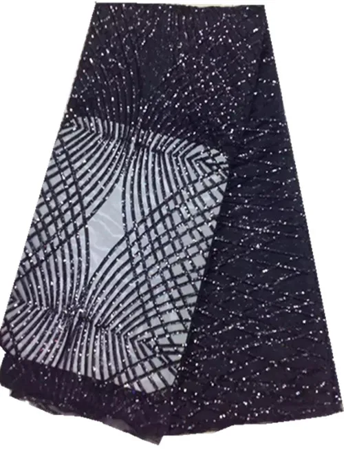 

Tulle Lace Fabric/Soft Mesh Embroidery African French lace fabric with sequins High quality