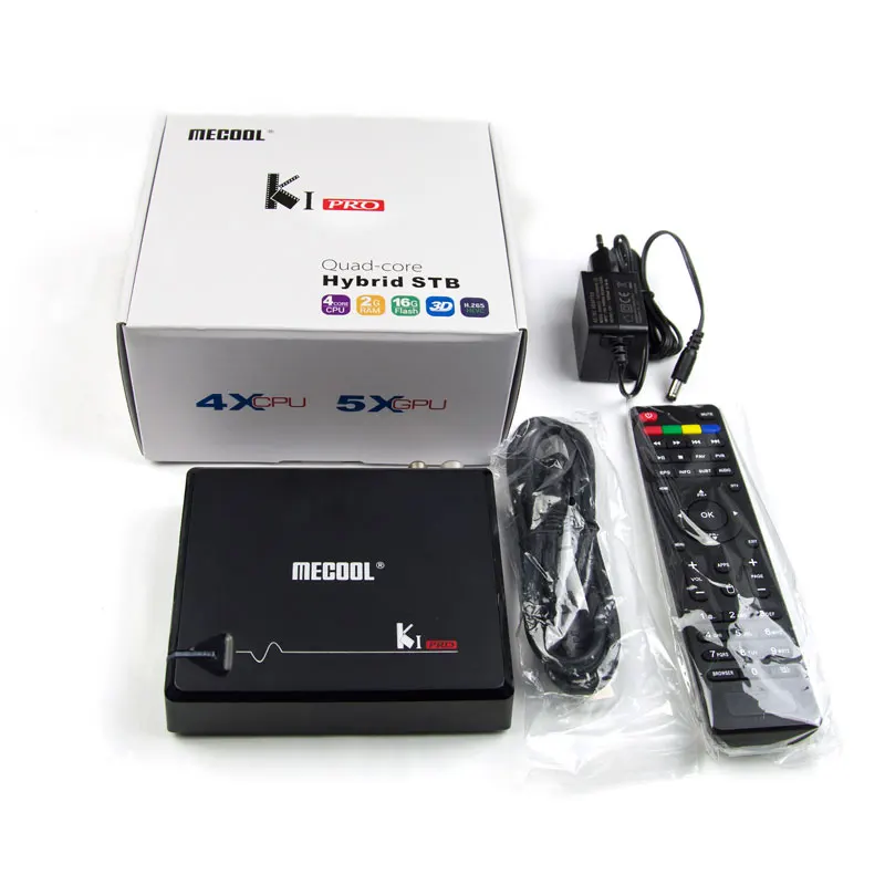 Mecool KI PRO Smart console tv prefix 4K Android tv box DVB S2/T2/C digital set top box 2G+16G H.265 2.4G/5.0G WiFi Media player