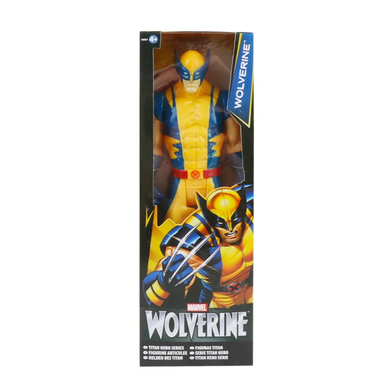 wolverine with box 30 см Marvel Мстители игрушки танос Халк Бастер человек паук Железный человек Капитан Америка Тор Росомаха Черная пантера фигурка куклы - Цвет: wolverine with box