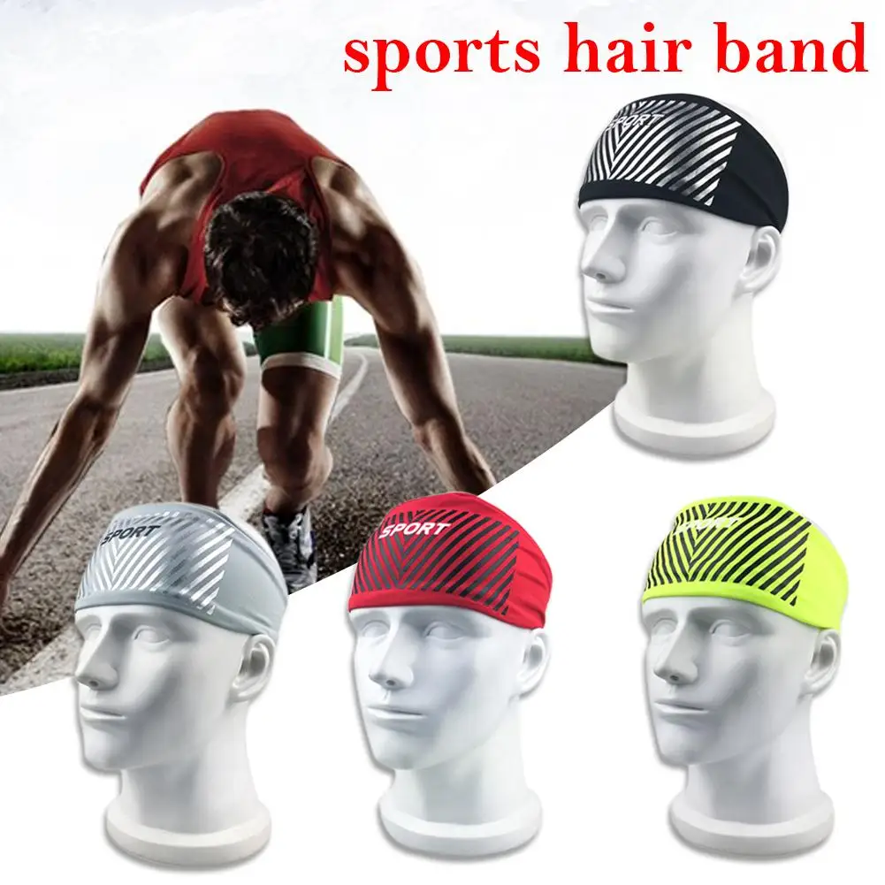 

Newest Professional Sweatband Sports Moisture-wicking Non Slip Headband Unisex Breathable Band For Sports Fitness Workout
