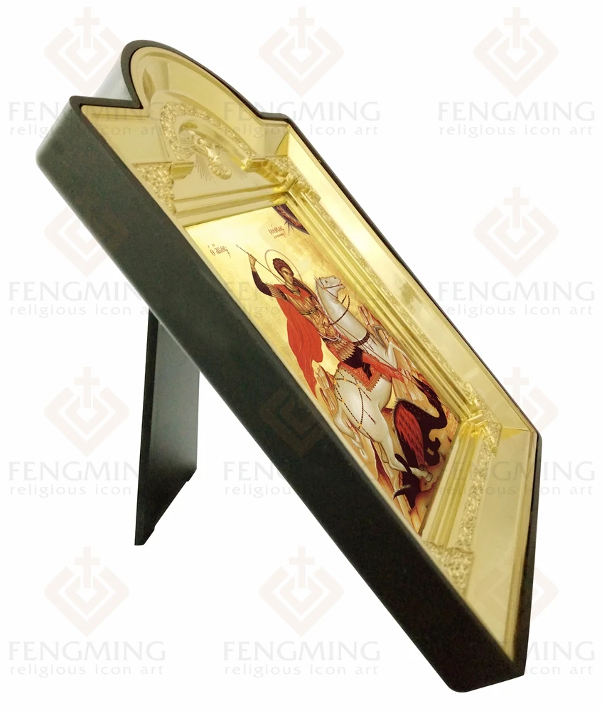Модные Греческие ортодоксальные бронзовые пластиковые фоторамки талисман икона святого Георгия католические религиозные подарки христианский симбол