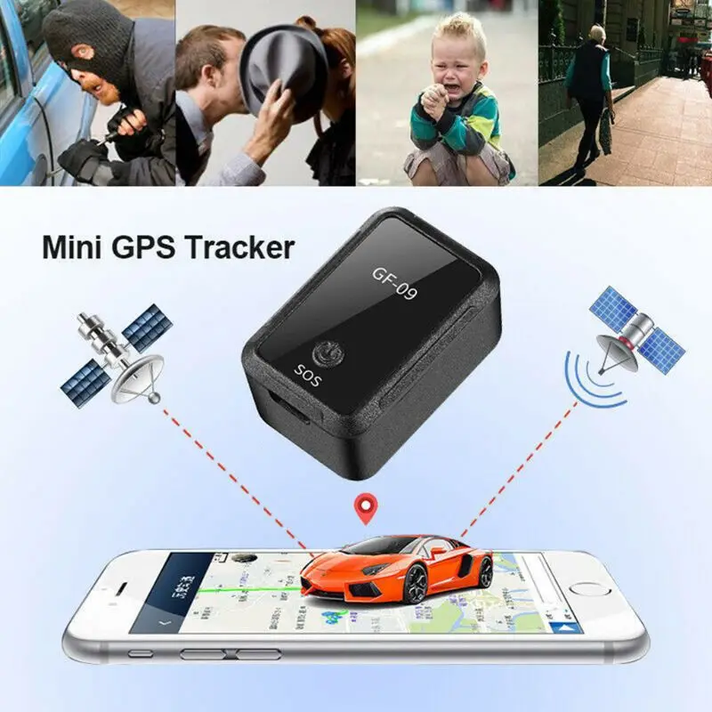 GF-09 GPS Tracker Portable Car Bicycle Anti-loss Tracker Magnetic Alarm  Locator Vehicle Positioner Real Time Tracking APP GPS