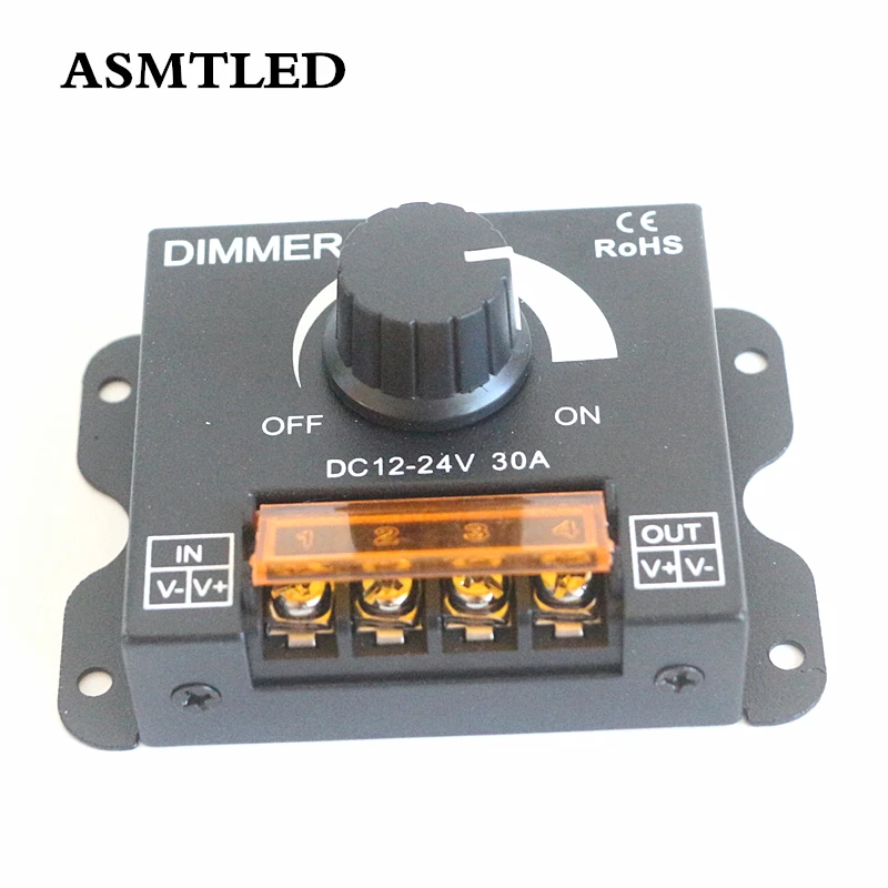 100 High Quality DC 12V 24V 30A 720W Max LED Dimmer Brightness