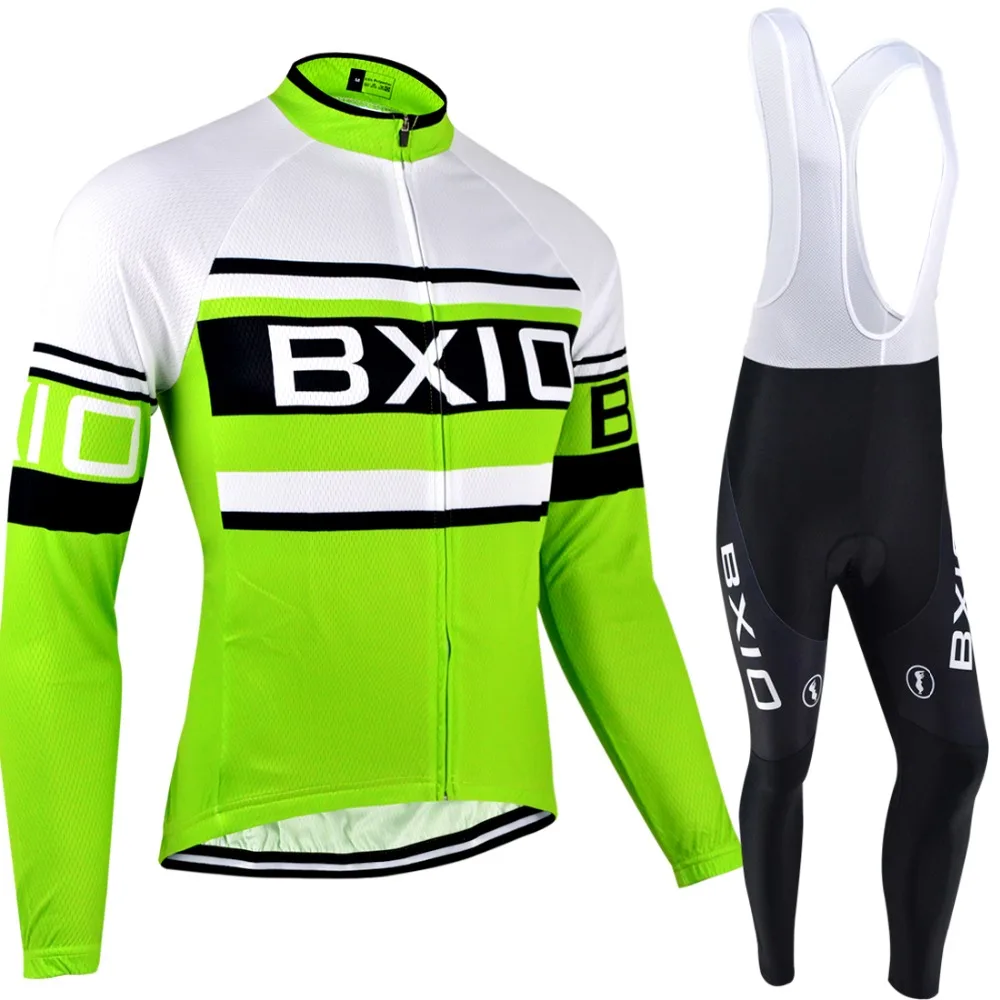 

BXIO Invierno Ropa Ciclismo Winter Thermal Fleece Bicycle Jersey Long Sleeve Warm Cycling Clothing Green Bikes Clothes 009