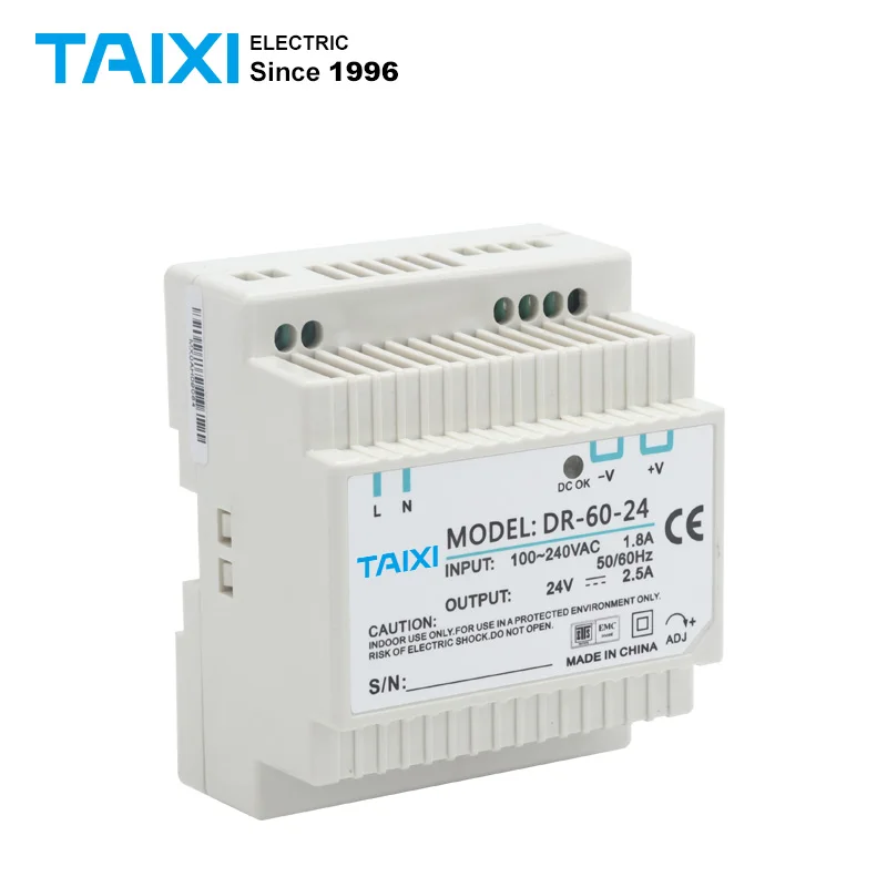 

DIN Rail Type Mounting Switching Power Supply Source Transformer AC110V/220V/230V to DC5V/12V/24V/36V SMPS Distribution Box Use