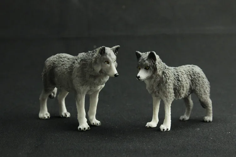 Детский подарок дикая серая Волчья модель Prairie Garnett Wolf обучающая игрушка