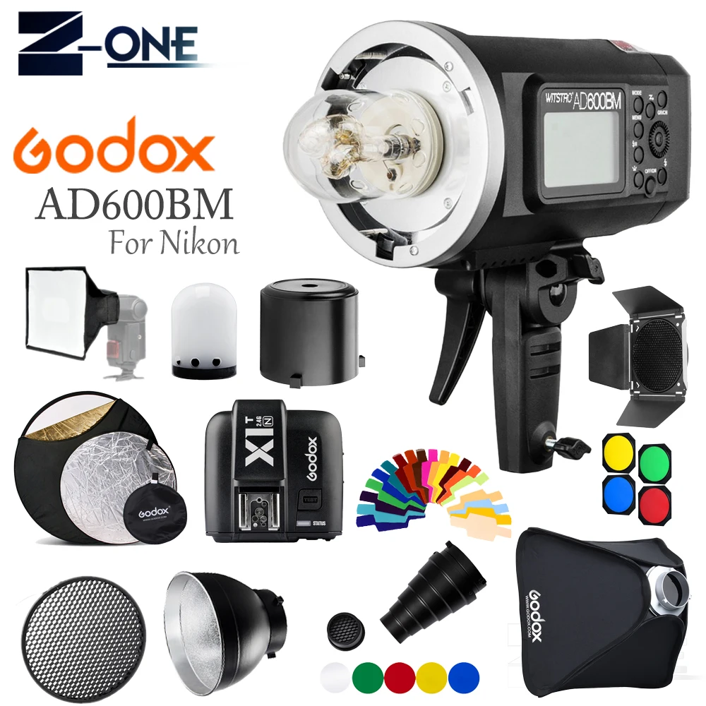 Фотовспышка Godox AD600BM 600Ws GN87 фотовспышка внешний триггер HSS 1/8000 для Nikon|Фотовспышки|