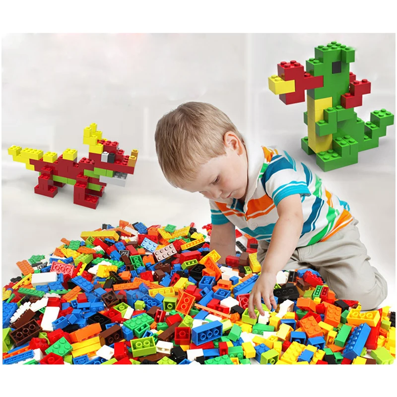 1200 Pcs Building Blocks DIY Legoings City Creative Bricks Set Toy Model Educational Bulk Toys for Children Birthday Gift J03201