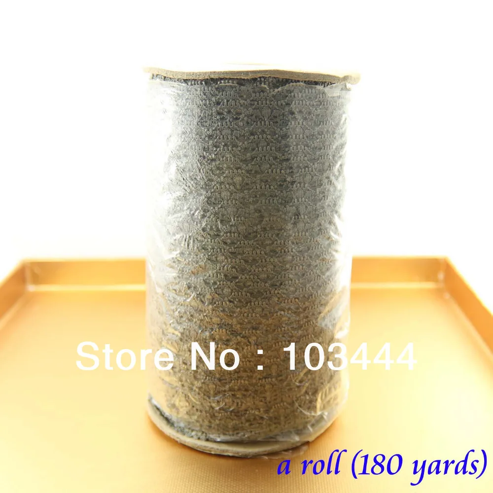 

A roll (about 180 yards) 14mm width gray Elastic good Stretch Lace trim sewing/garment/apparel accesorries