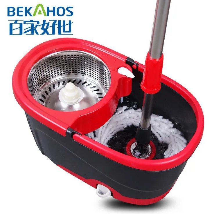 360 Magic Spin MOP Stainless steel spin basket, 2 Mop Heads, 2 Drivers