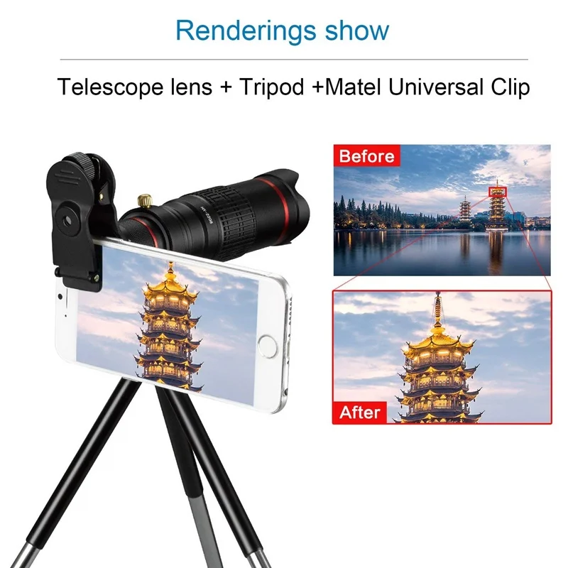 Новый HD 4 K 22x зум мобильный телефон объектив камеры телескоп Lentes Telefon для смартфона Iphone 8 Plus макрообъектив Lente Para Celular