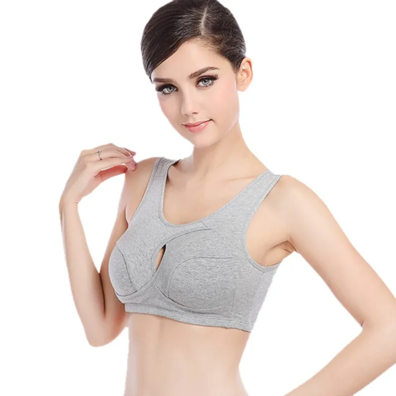 

Women Push Up Padded Bras Wirefree Breathable Sporting Tops Fitness Cozy Solid Color Bra Tops Female Plus Size