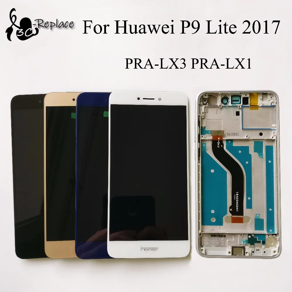 

100% Tested 5.2 inch For Huawei P9 Lite 2017 PRA-LX3 PRA-LX1 LCD DIsplay Touch Screen Digitizer Assembly Replacement With Frame