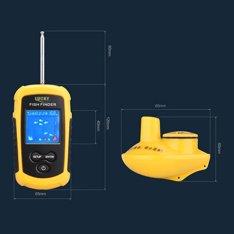 1 шт. портативный 40 м дальность глубины беспроводной 90D рыболокатор дальность глубины океанское озеро море эхолот рыболовный эхолот