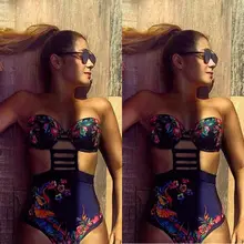 Лето новое поступление женский один шт. Монокини Купальный костюм, купальник пуш-ап бикини для ванной