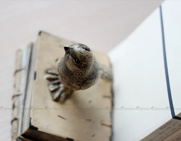 Vintage American Resin Bird Bookend Antique Magazine Books Holder Book Safe Table Storage Home Office Decor Desk Accessories