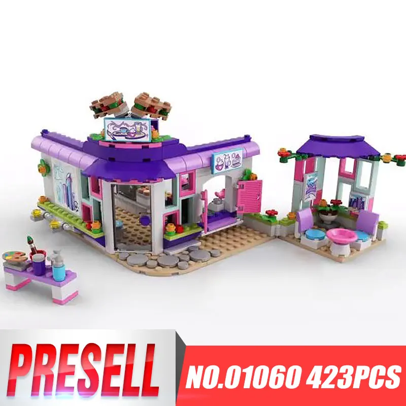 

Lepin 01060 New Toys 423Pcs Girls Series The 41336 Art Cafe Set Building Blocks Bricks Educational Funny Kids Toys Model Gifts