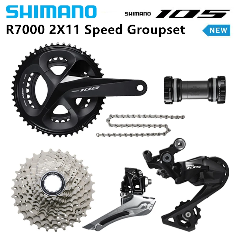 

Shimano New 105 R7000 Road 2x11 Speed bike Groupset with Brake 50/34 53/39T 175mm 105 5800 bike kit