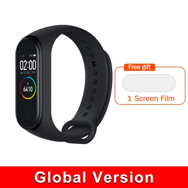 EN Mi Band 4 Оригинальная глобальная версия Xiaomi Mi Band 4 Smart Miband, новейший музыкальный браслет, пульсометр, фитнес, 135 мА/ч, цветной экран, Bluetooth 5,0 - Цвет: EN Mi Band 4
