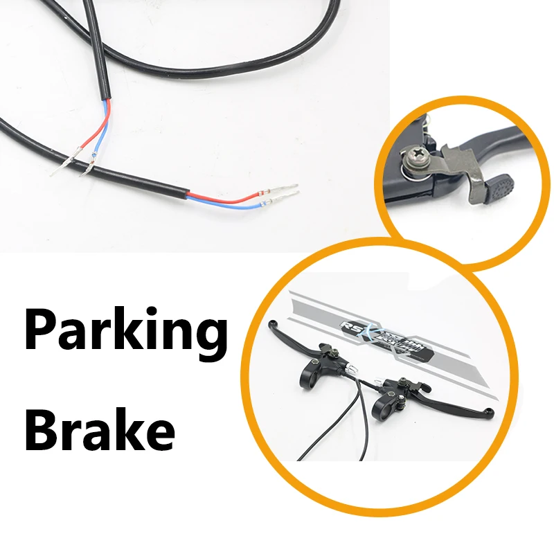 Тормозной рычаг для электровелосипеда из алюминиевого сплава для электровелосипеда Wuxing, велосипеды, датчик мощности, тормоза, электрические ручки, запчасти для велосипеда - Цвет: Parking brake