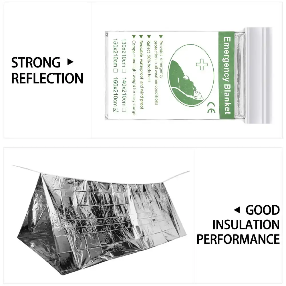 Details about / 1//2//5//10 x Premium FOIL Thermal Emergency BLANKET First Aid Waterproof Survival