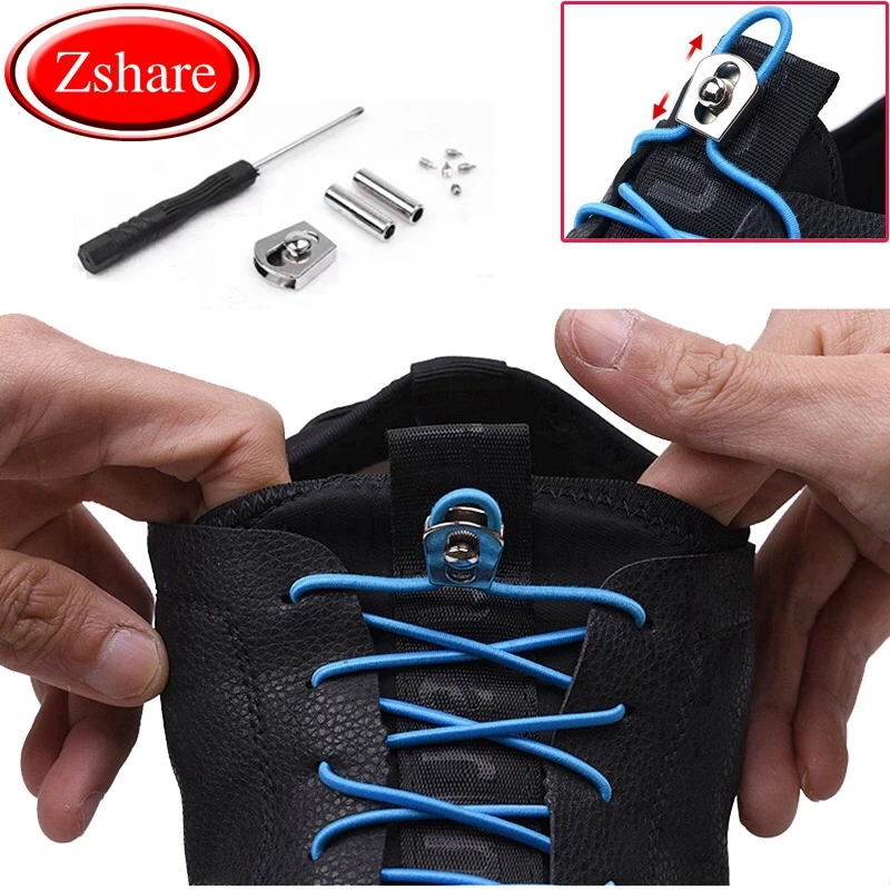 

New Round Shoelaces Elastic No Tie Shoe laces Kids Adult Quick Lock Shoe lace Outdoor Leisure Sneakers Lazy laces 1 Pair