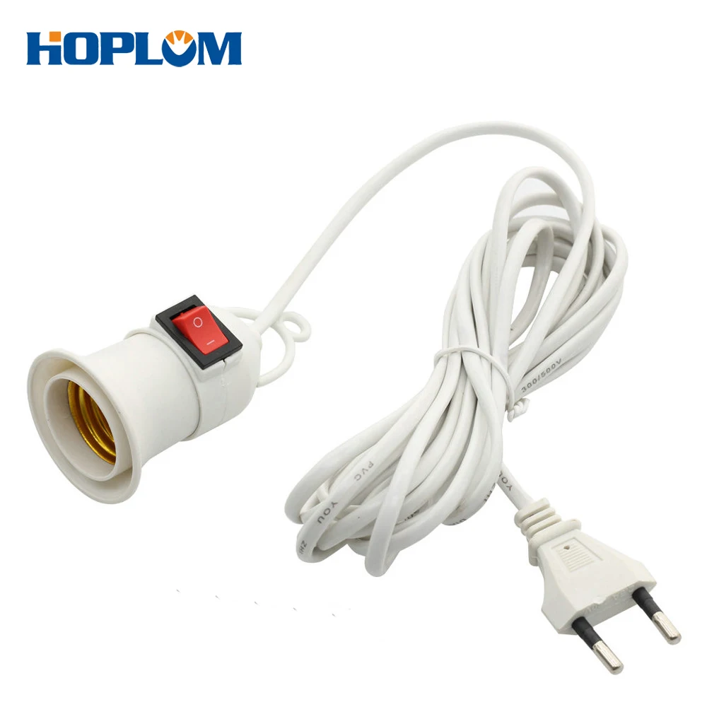 

E27 Lamp Bases With 4M Power Cord Push Button Switch independent line US Plug/EU Plug
