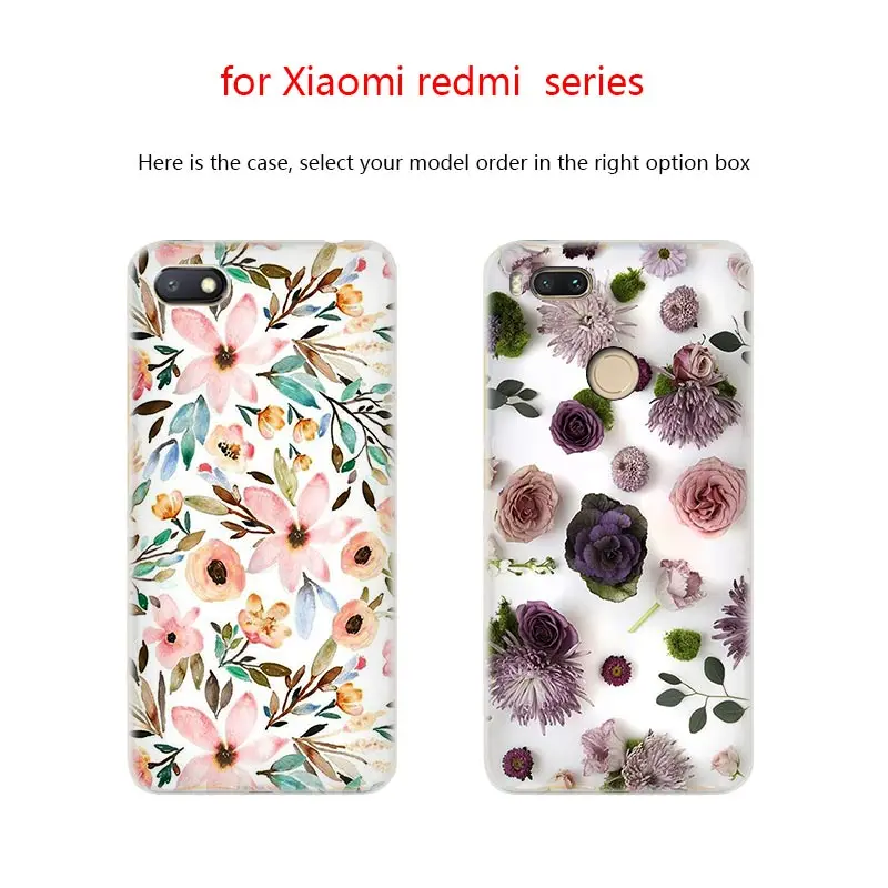 Мягкий чехол для xiaomi redmi 9a 6A 7A 8A 6Pro note 9 8 7 6 5 Pro 9s 8T Модный с пионами маргариткой