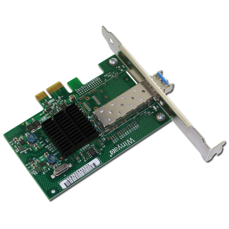 PCIe X1 гигабитная волоконная Ethernet карта с одним режимом 1310 нм 10 км LC оптический