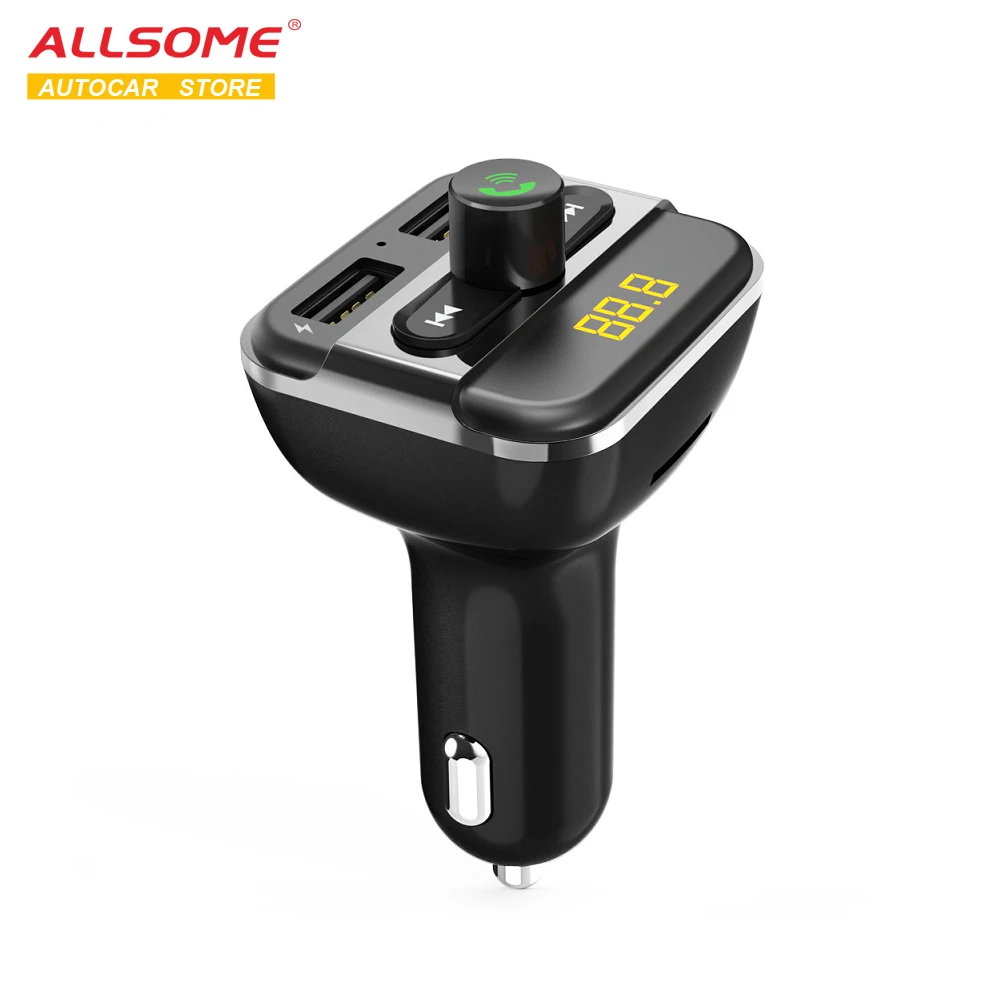 Автомобильный MP3 плеер ALLSOME Bluetooth FM модулятор радио передатчик поддержка флеш